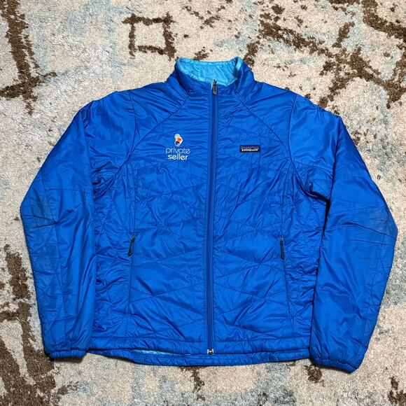 Patagonia Womens Micro Puff Jacket Size Large Blue Company Embroidery 83916 - Picture 1 of 9